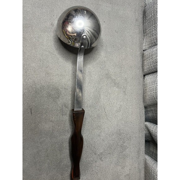Vintage CUTCO Kitchen Tool Utensil Composite Brown Swirl Handle Ladle - Picture 2 of 8